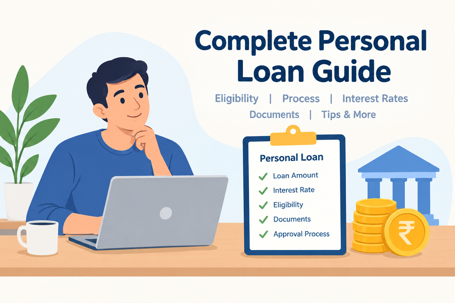 Complete personal loan guide covering eligibility, interest rates, loan documents, application process, approval, and repayment tips in India.